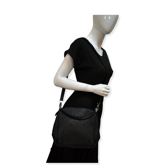 LOUIS VUITTON  Babylone Monogram Mahina Leather Chain Shoulder Bag Black - Picture 2 of 12